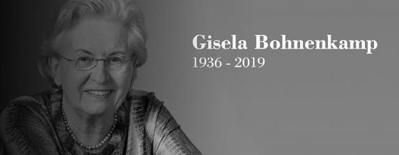 Gizelas Bonenkampas kundze aizgāja viņsaulē 2019.gada 27.jūlijā 83 gadu vecumā.