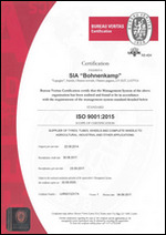 Vadības sistēma ISO 9001:2008 Bohnenkamp