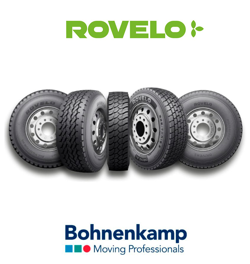 Bohnenkamp uzsāk jaunā kravas automašīnu riepu zīmola Rovelo pārdošanu visā Eiropā.