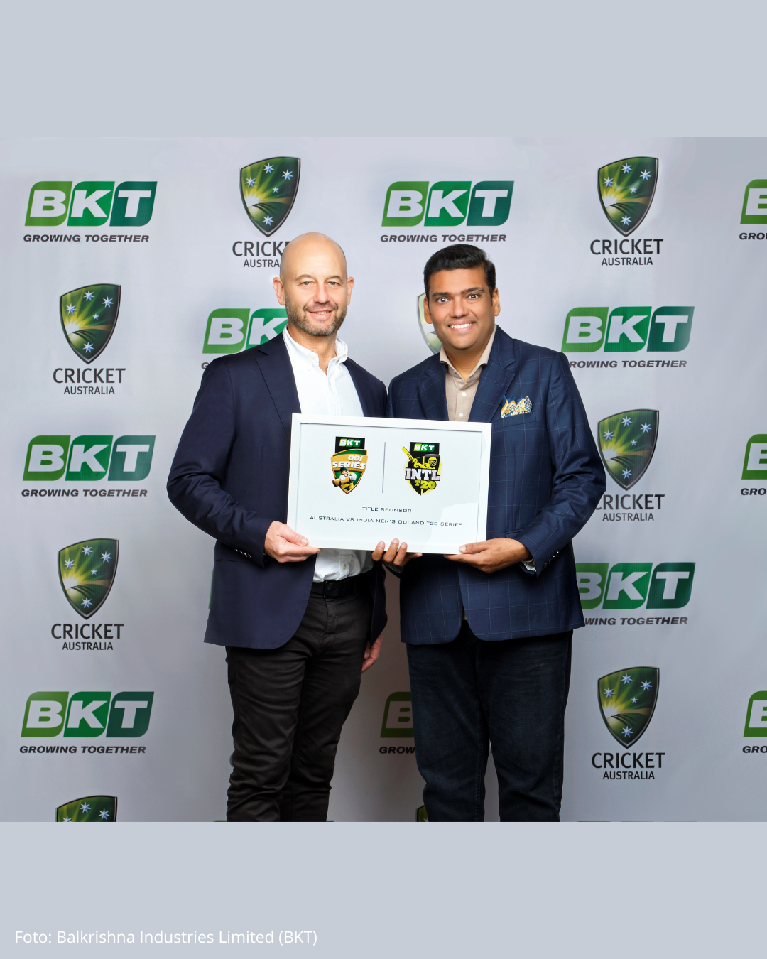 BKT kļūst par Austrālijas un Indijas sērijas galveno partneri